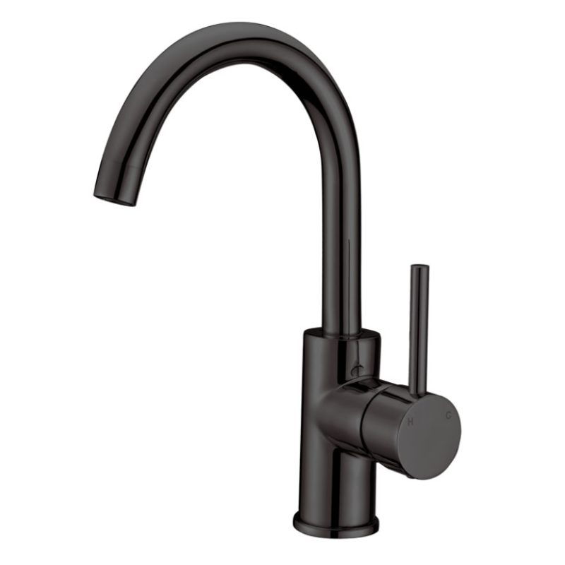MATT BLACK Gooseneck Sink MIxer